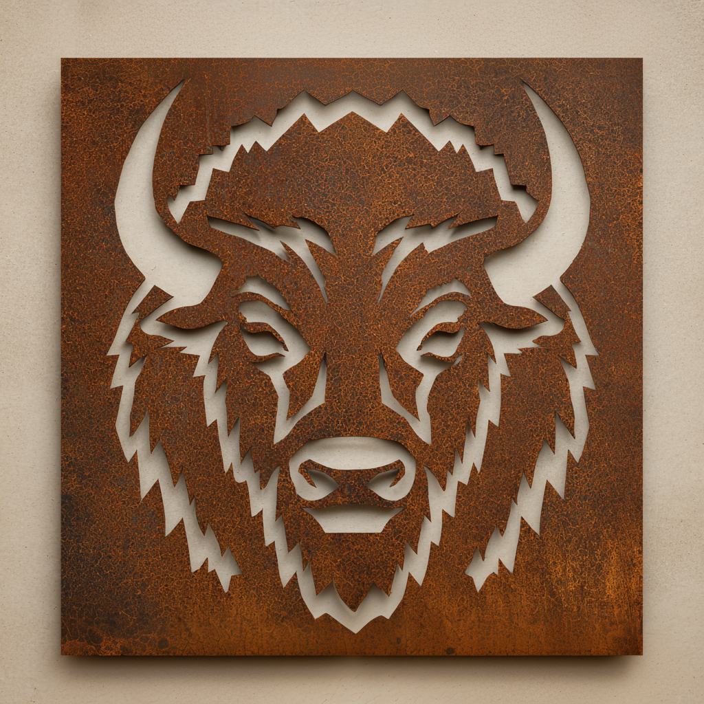 The Bison - Metal Wall Art