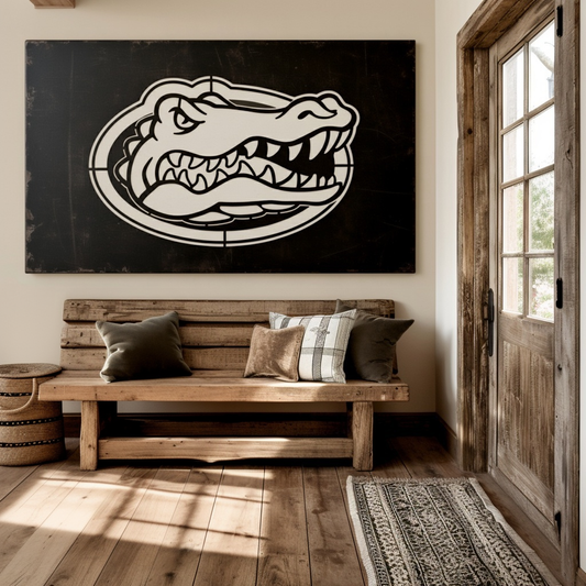 The Oval Gator - Metal Wall Art - Landscape Forge