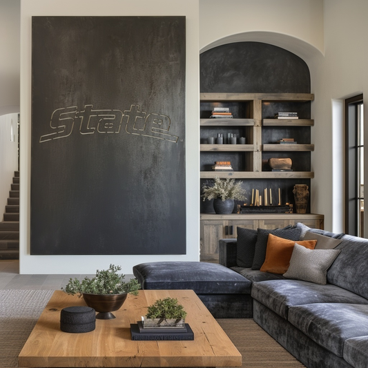 The Michigan State - Metal Wall Art - Portrait Slate