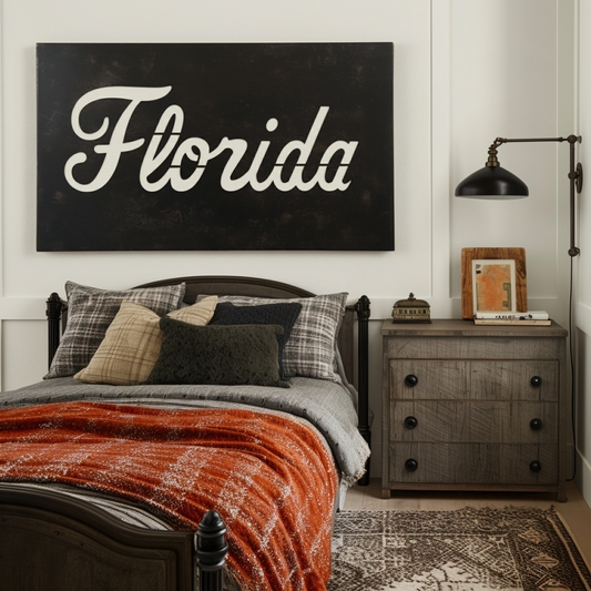 The Cursive Florida - Metal Wall Art - Landscape Forge