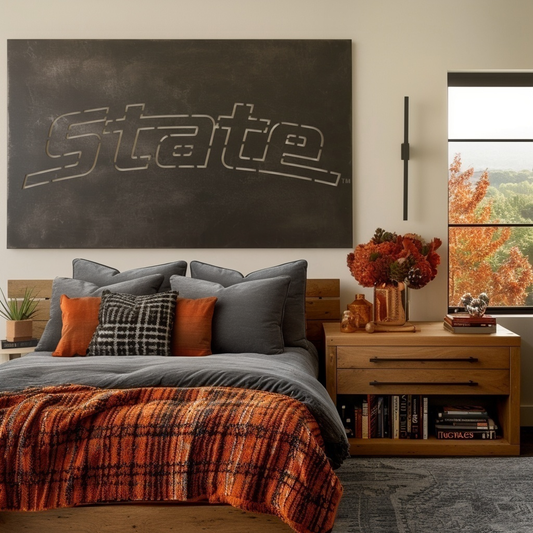 The Michigan State - Metal Wall Art - Landscape Slate