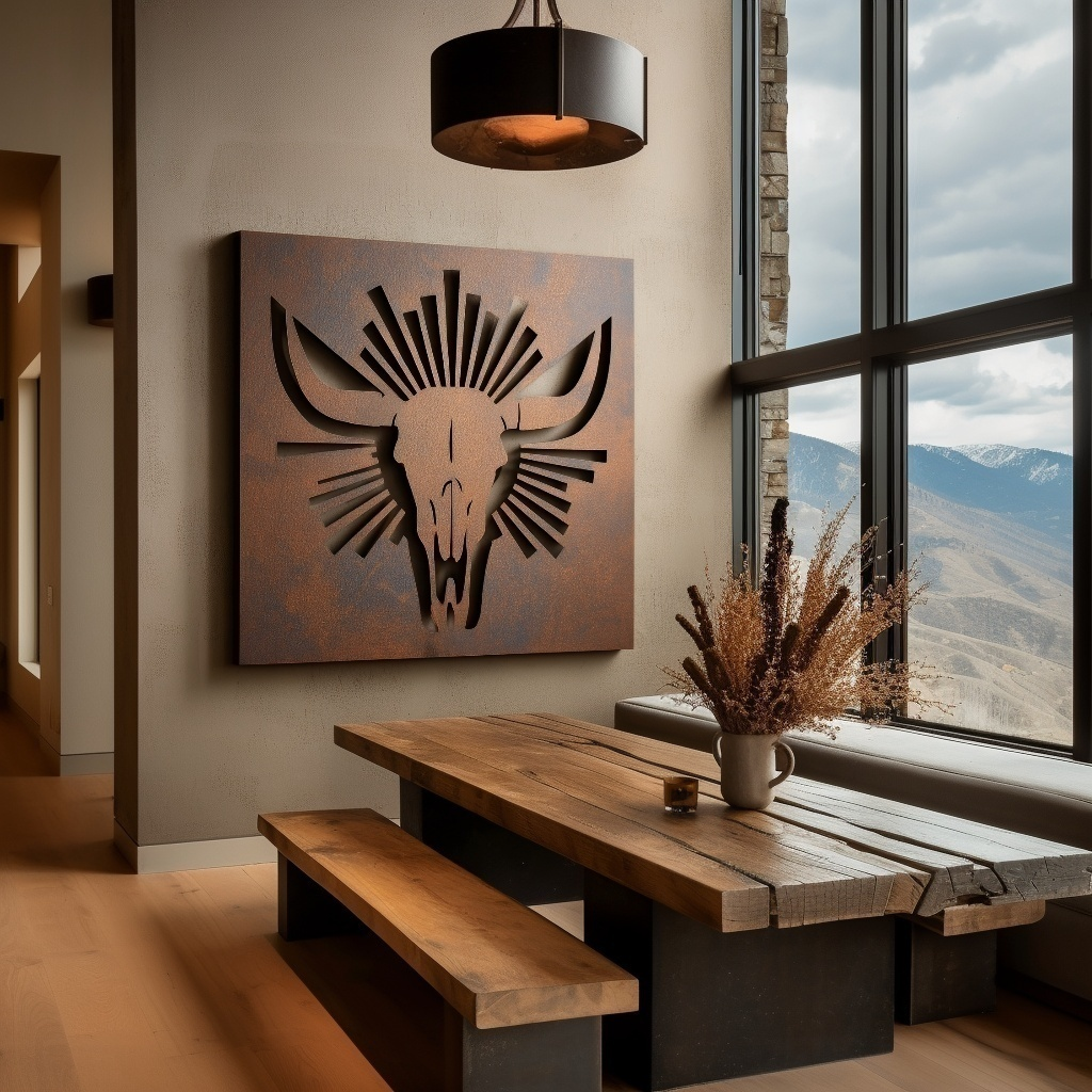 The Cráneo de Toro - Metal Wall Art