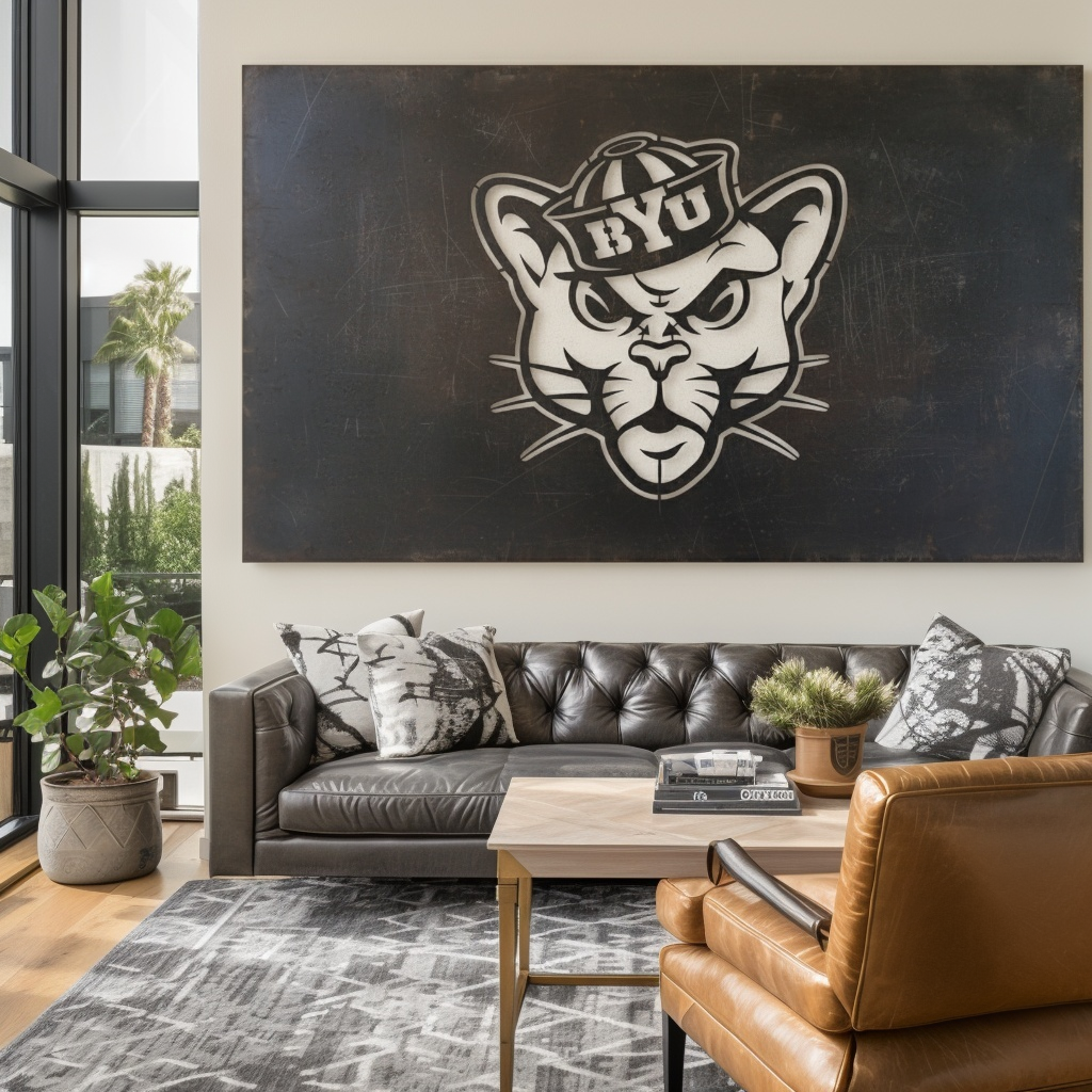 The BYU Cat- Metal Wall Art - Landscape Forge