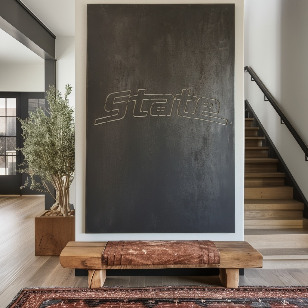 The Michigan State - Metal Wall Art - Portrait Slate
