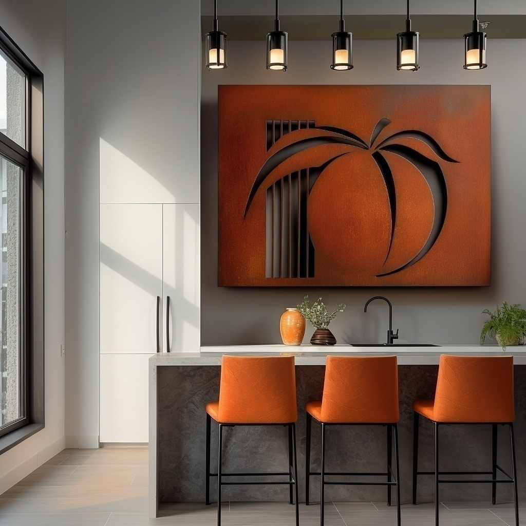 The Georgia Peach - Metal Wall Art