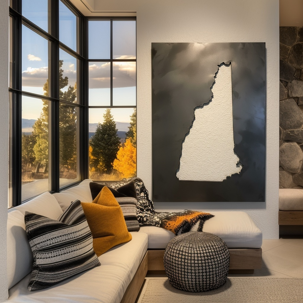 The New Hampshire - Metal Wall Art