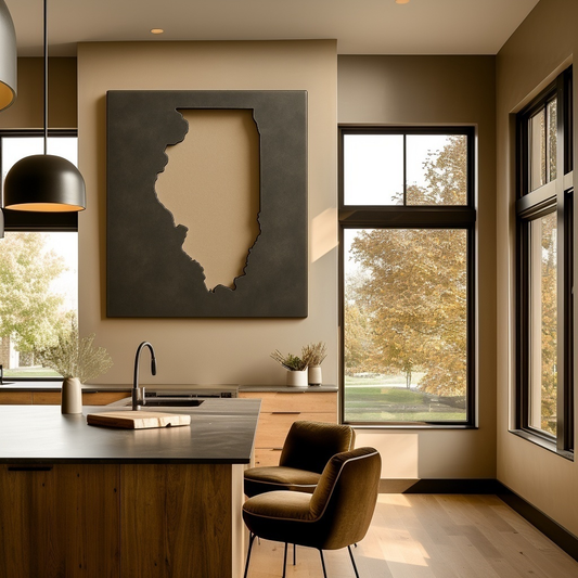 The Illinois - Metal Wall Art