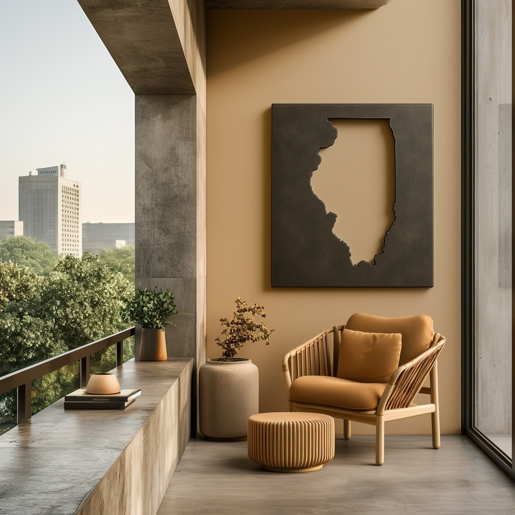 The Illinois - Metal Wall Art