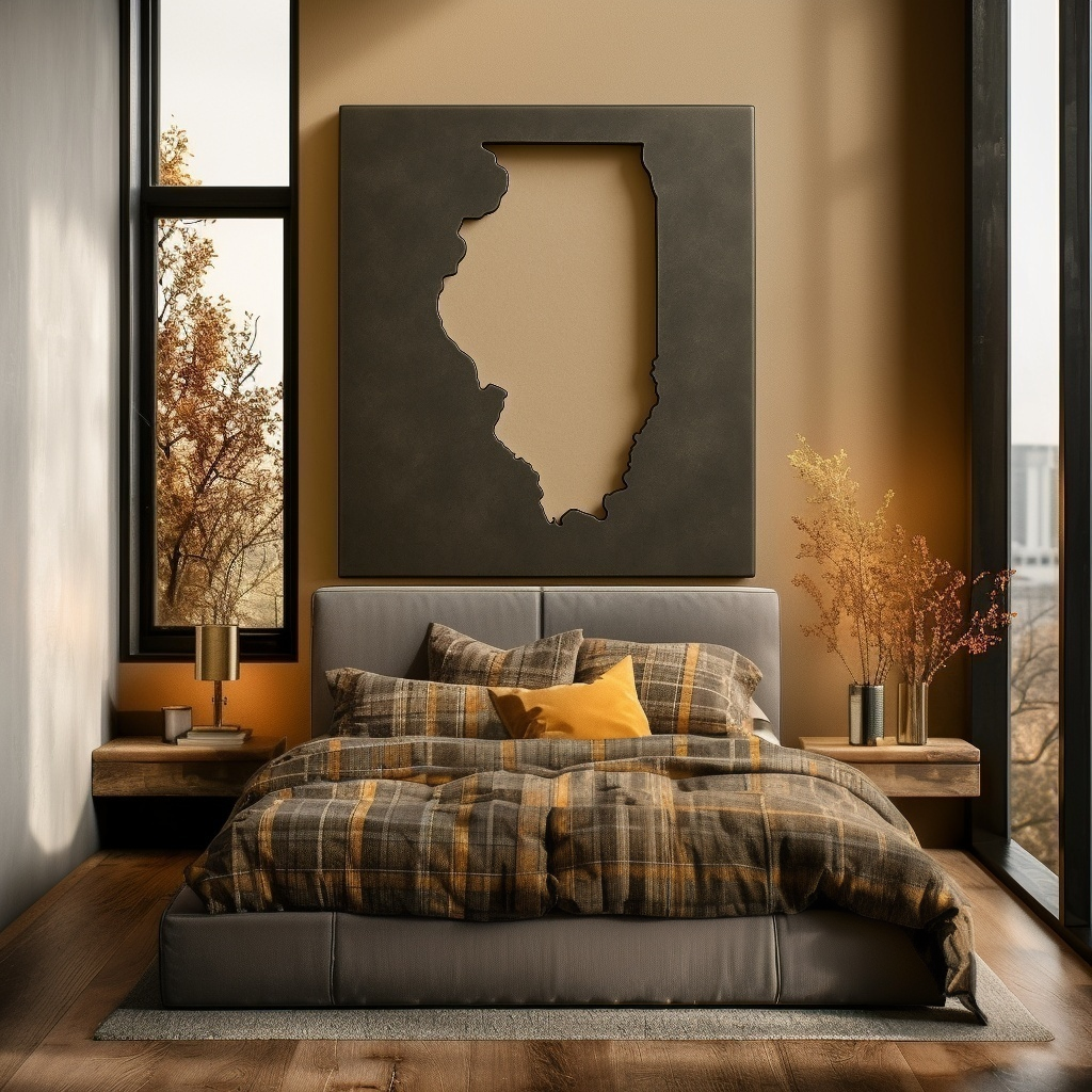 The Illinois - Metal Wall Art
