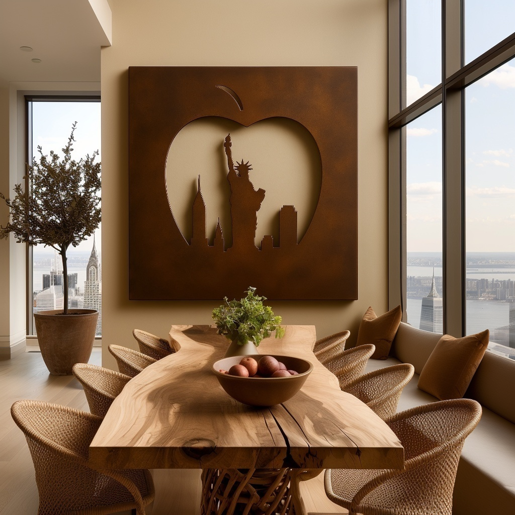 The New York Big Apple - Metal Wall Art