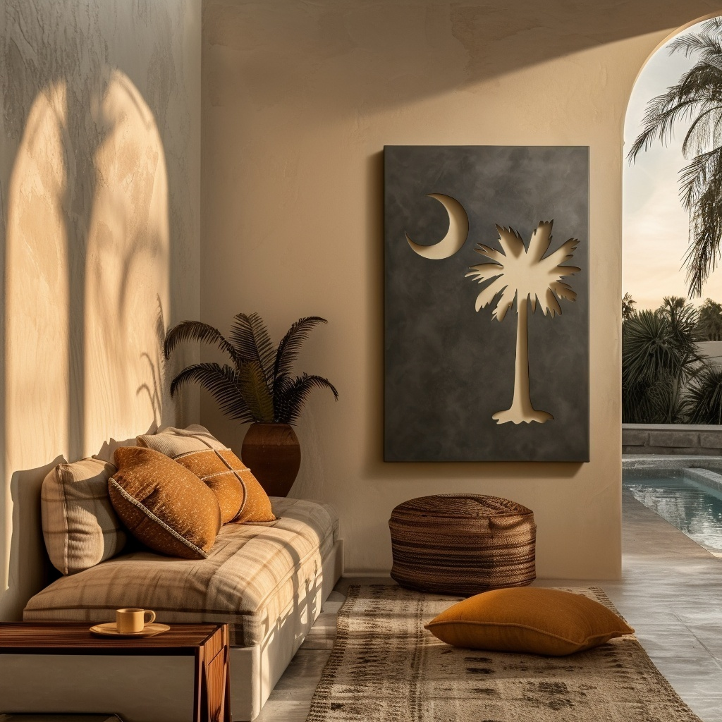 The South Carolina Palmetto - Metal Wall Art