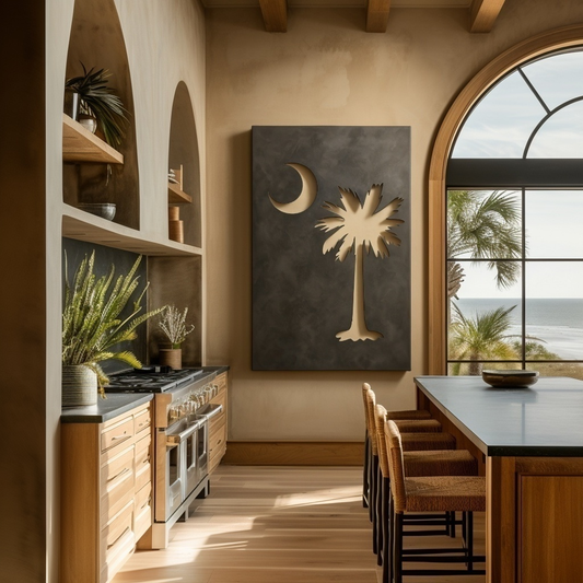 The South Carolina Palmetto - Metal Wall Art