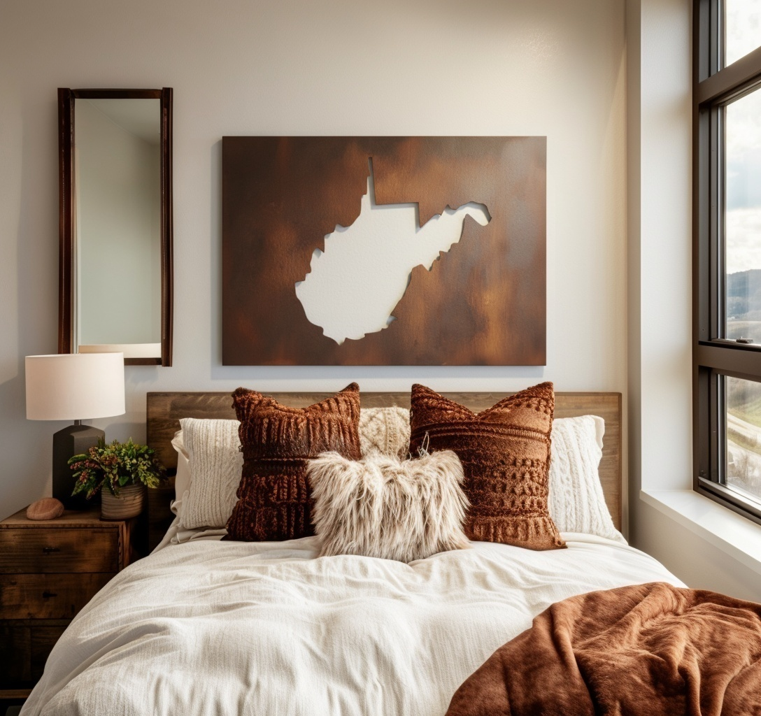 The West Virginia - Metal Wall Art