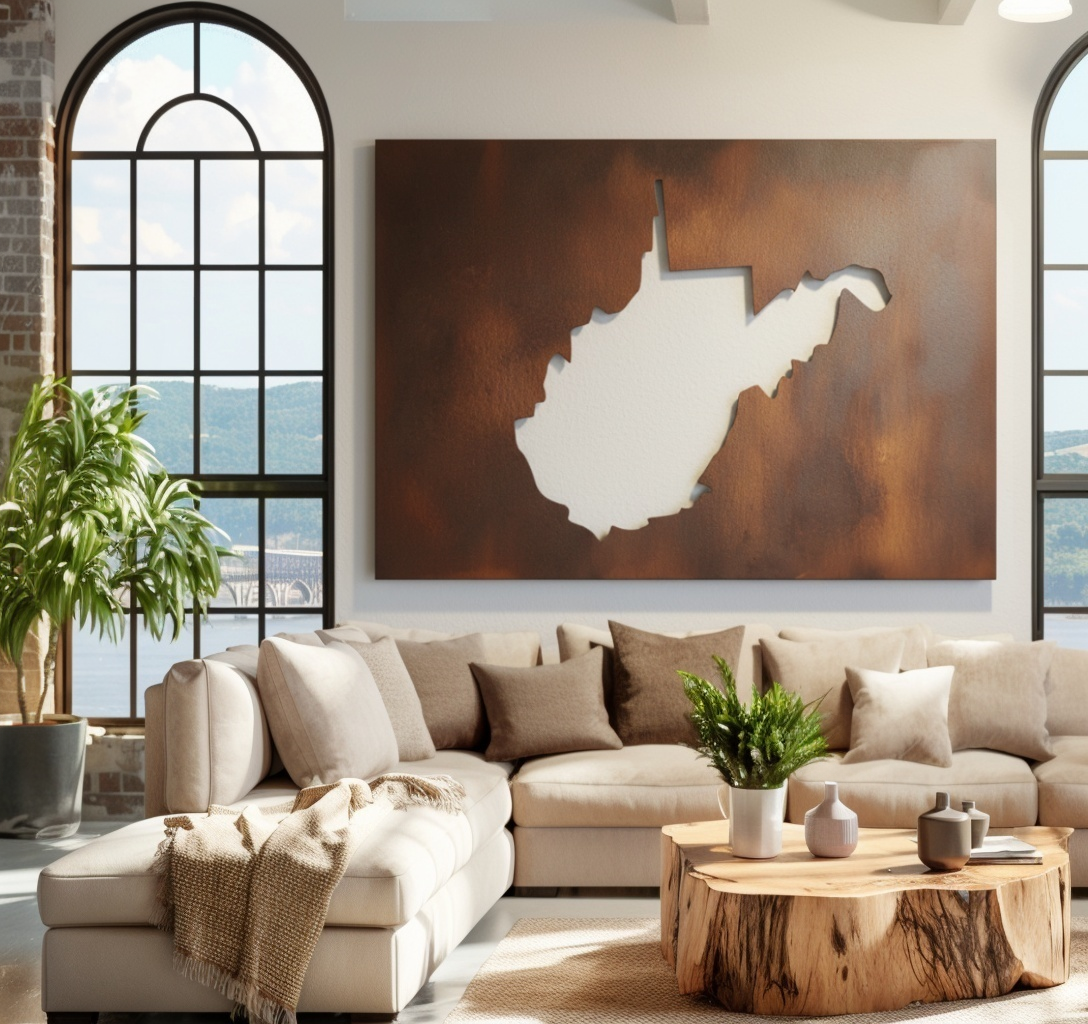 The West Virginia - Metal Wall Art