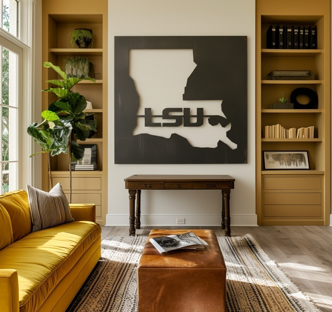 The Louisiana - Metal Wall Art - Square Slate