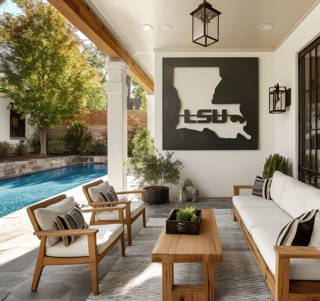 The Louisiana - Metal Wall Art - Square Slate