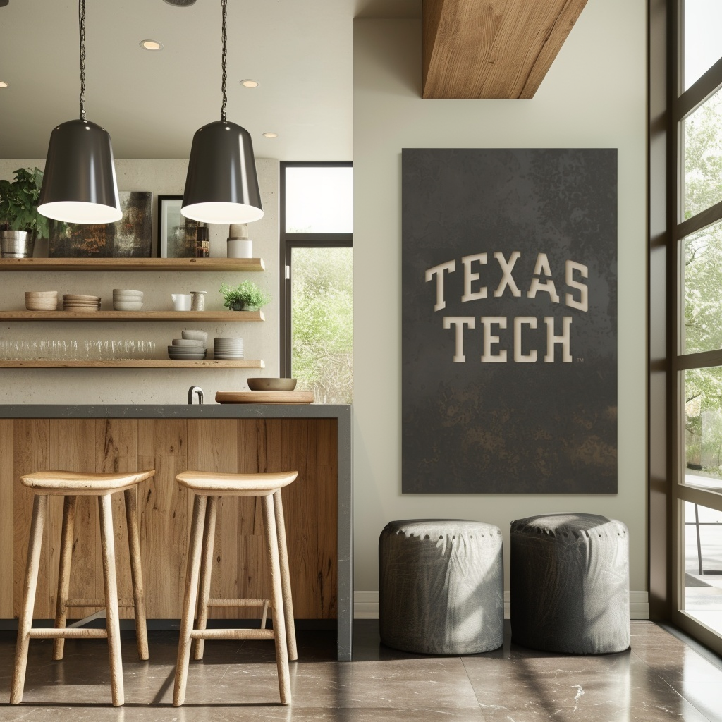 The Texas Tech - Wall Art - Portrait Slate