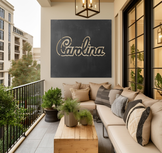 The South Carolina - Metal Wall Art - Square Slate