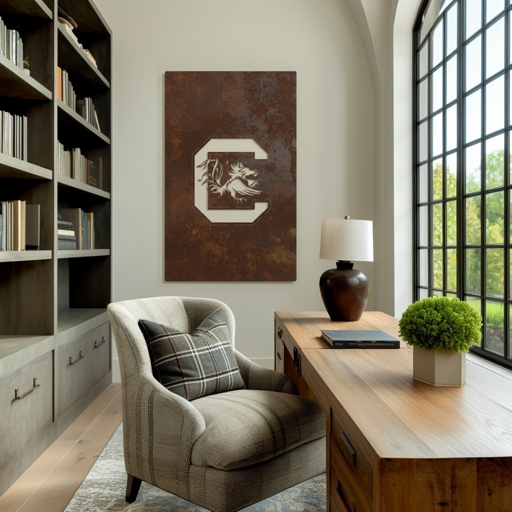 The Gamecock C - Wall Art - Portrait Umber