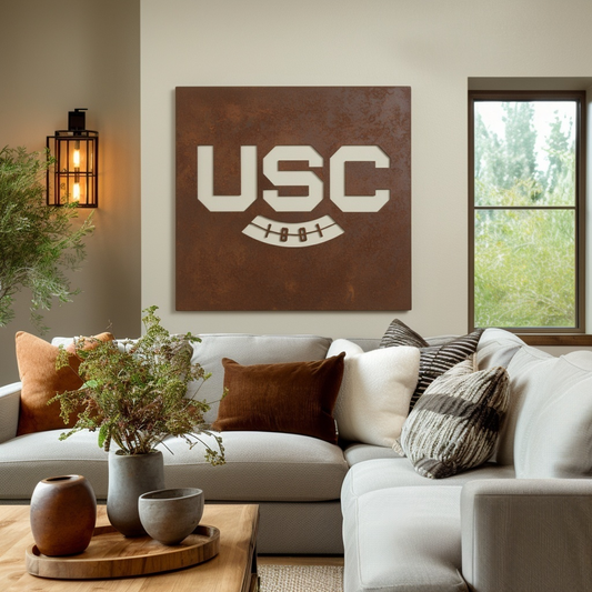 The USC - Metal Wall Art - Square Umber