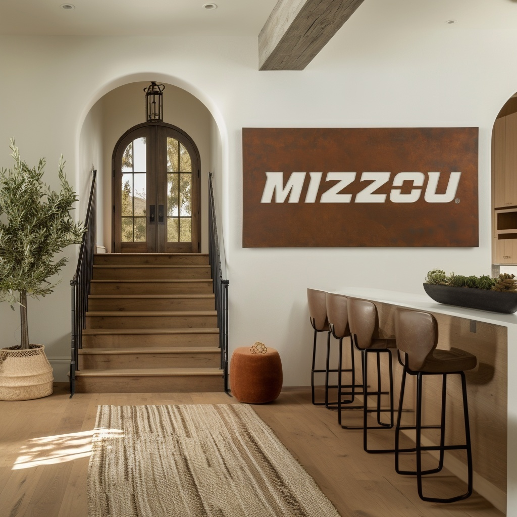 The Mizzou - Metal Wall Art - Landscape Umber