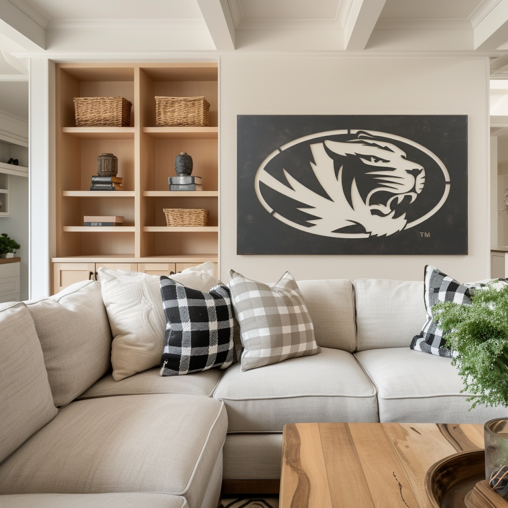 The Oval Tiger - Metal Wall Art - Landscape Slate