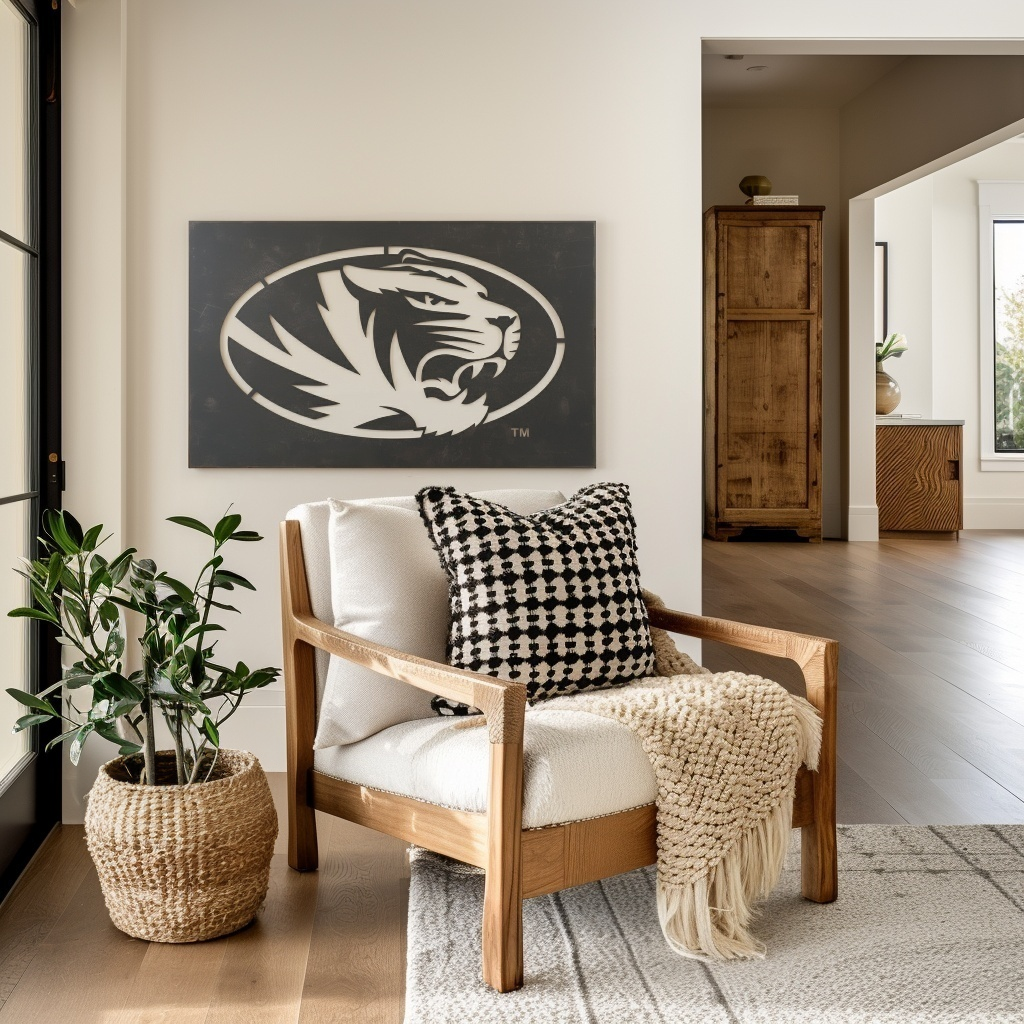 The Oval Tiger - Metal Wall Art - Landscape Slate