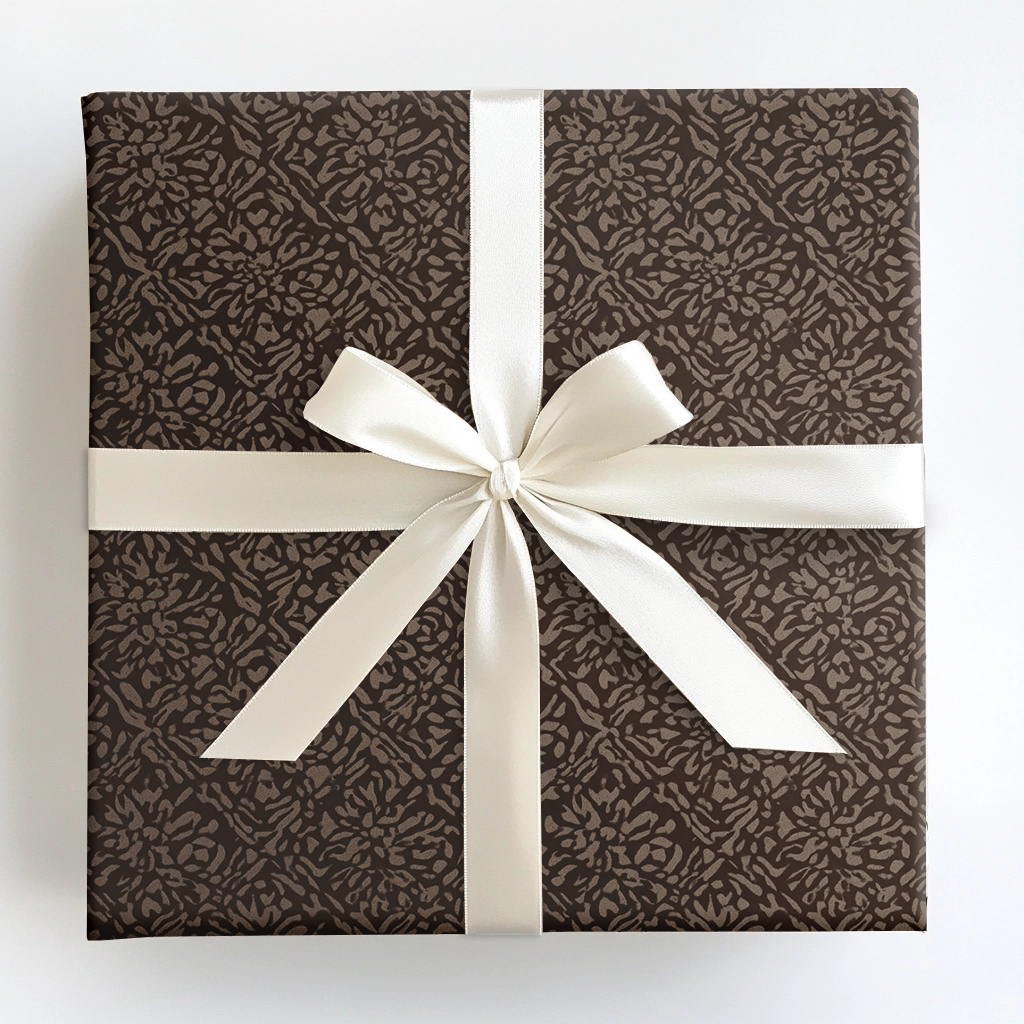 Sepia Petals Wrapping Paper