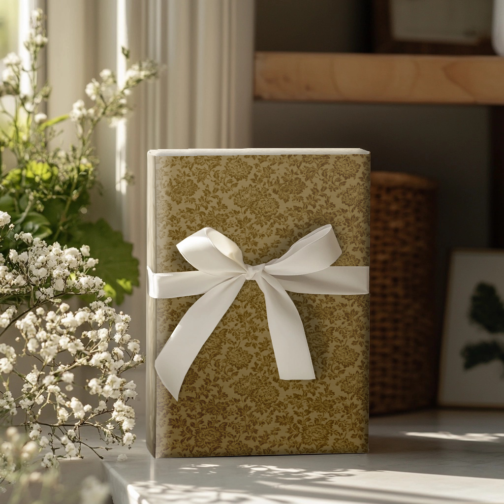 Gilded Bloom Wrapping Paper