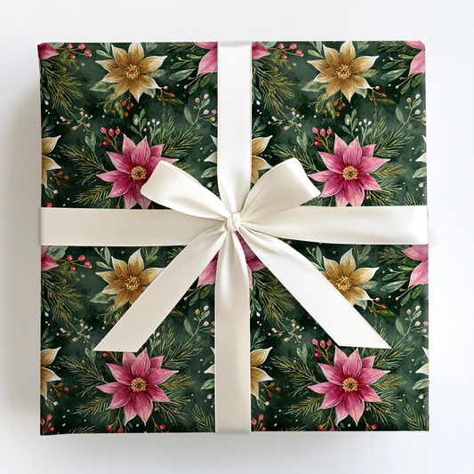 Poinsettias of Pecos Wrapping Paper