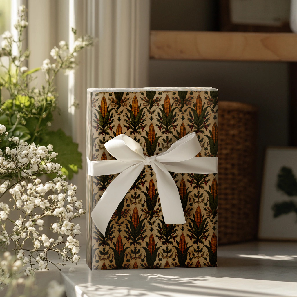 Cobs of Holly Wrapping Paper