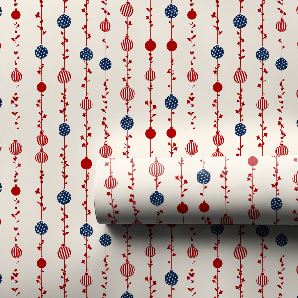 Lone Star Ornaments Wrapping Paper