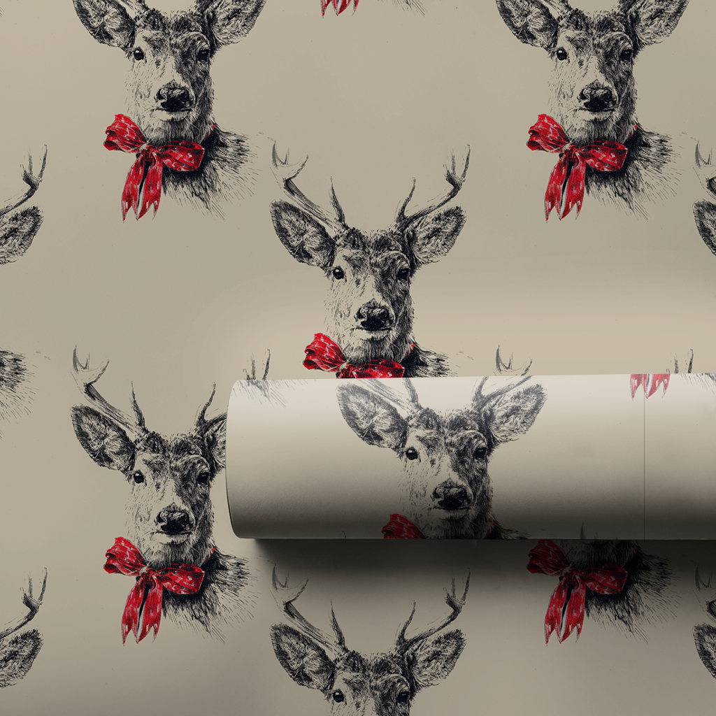 Reindeer Glam Wrapping Paper