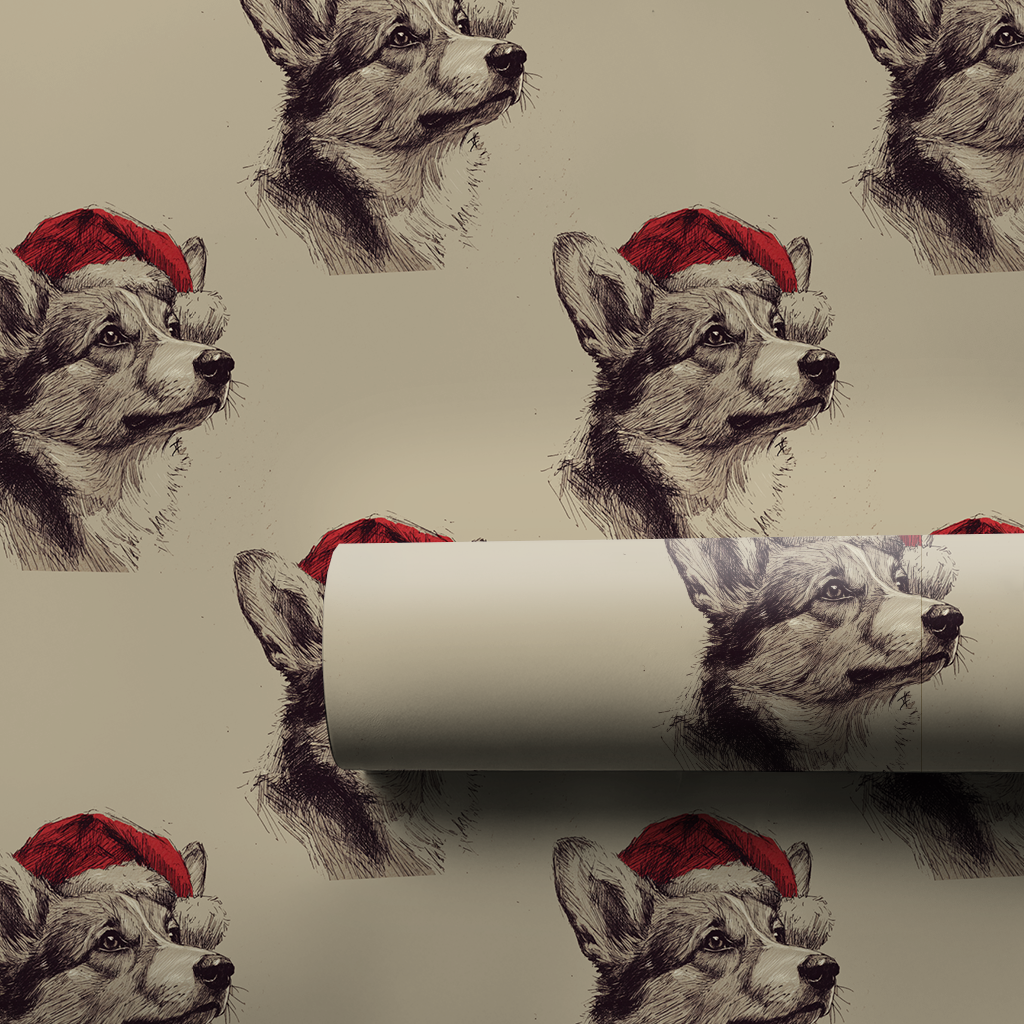 Corgi Claus Wrapping Paper