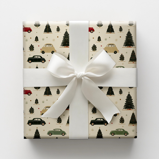Merry Motorcade Wrapping Paper