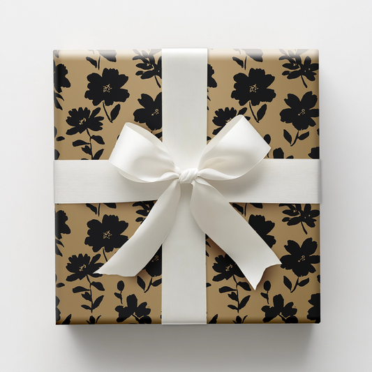 Golden Blossom Wrapping Paper