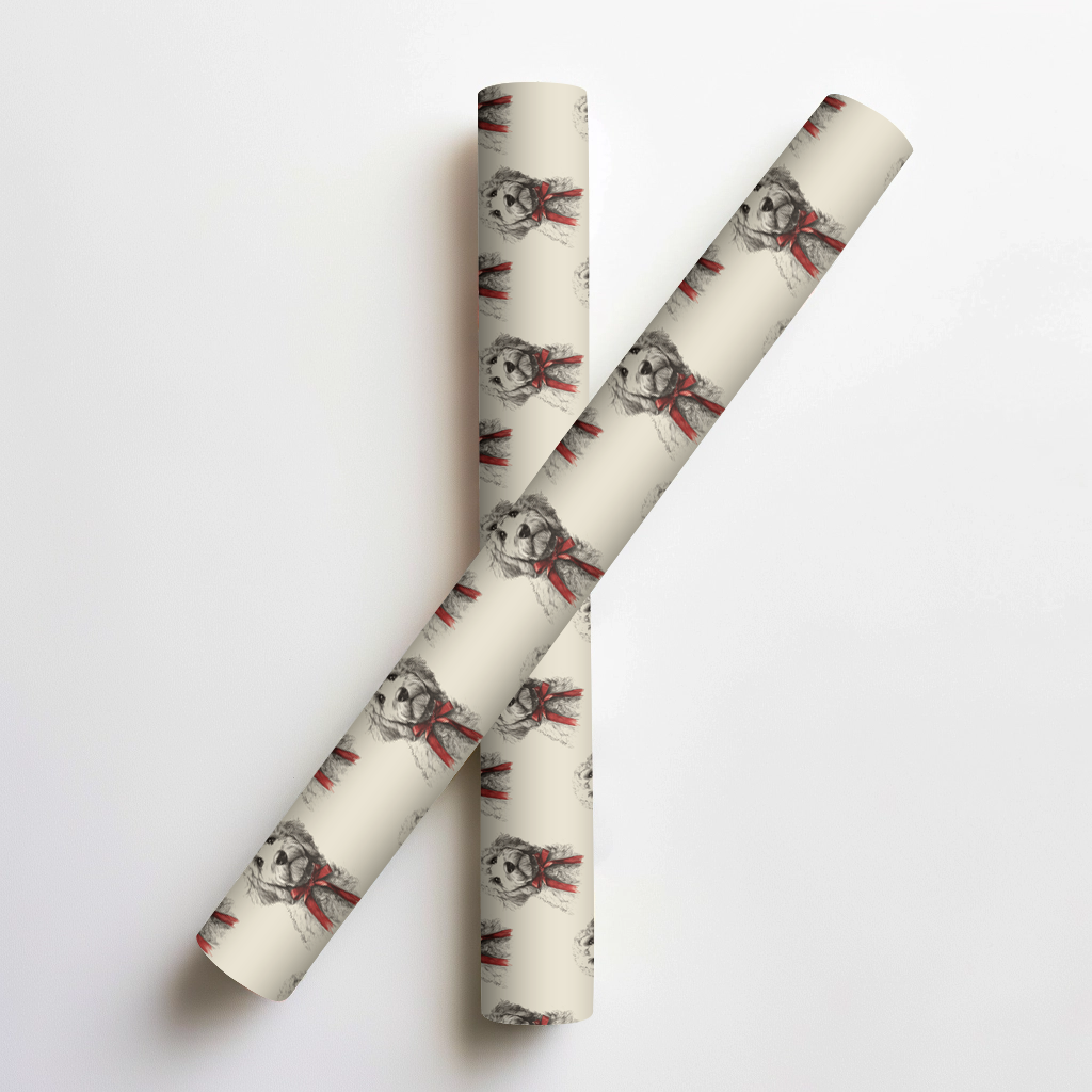 Doodle Bow Wrapping Paper