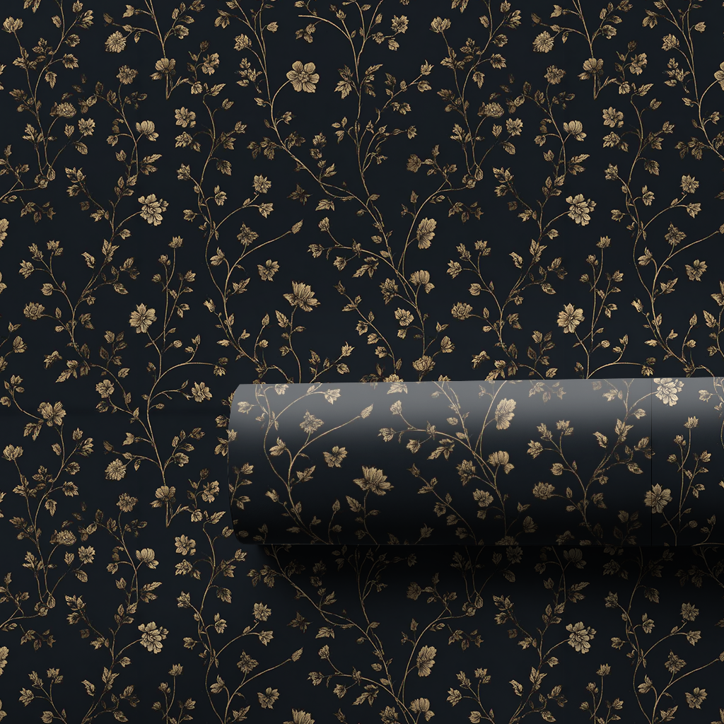 Noir Botanica Wrapping Paper