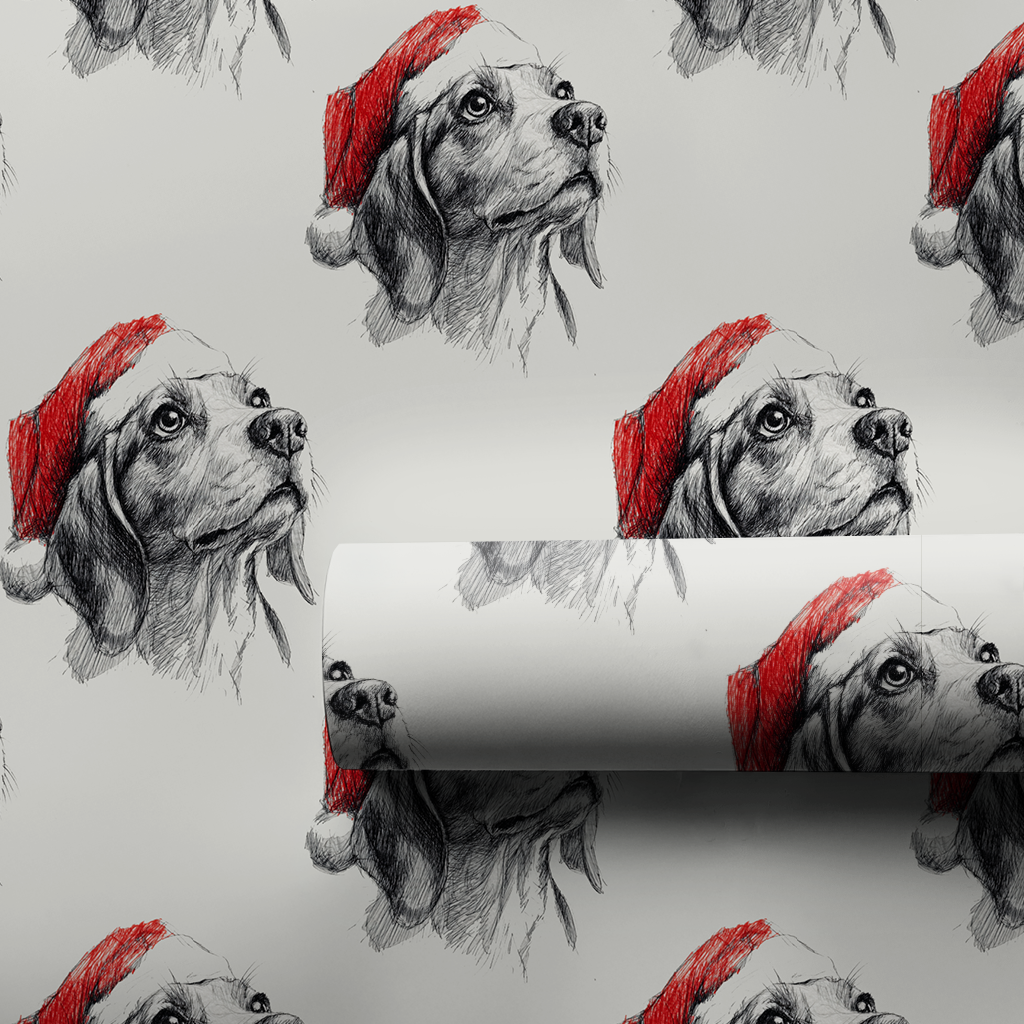 Beagle Claus Wrapping Paper