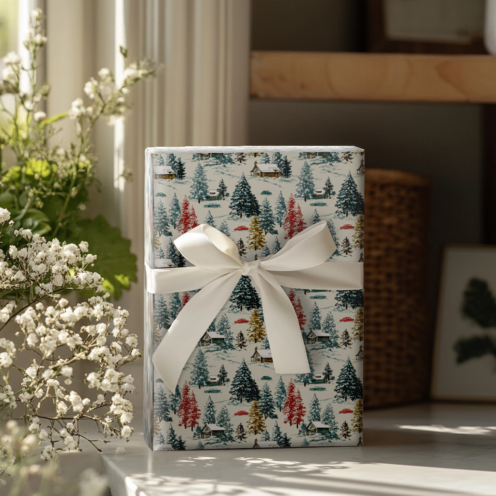 Frost and Fir Wrapping Paper