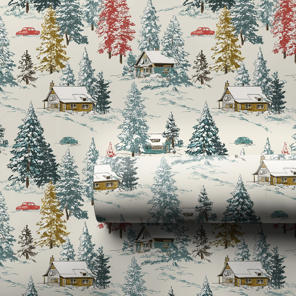 Frost and Fir Wrapping Paper