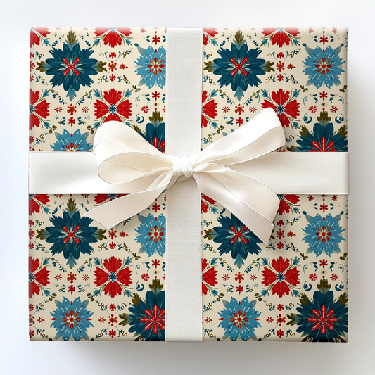 Folk and Flora Wrapping Paper