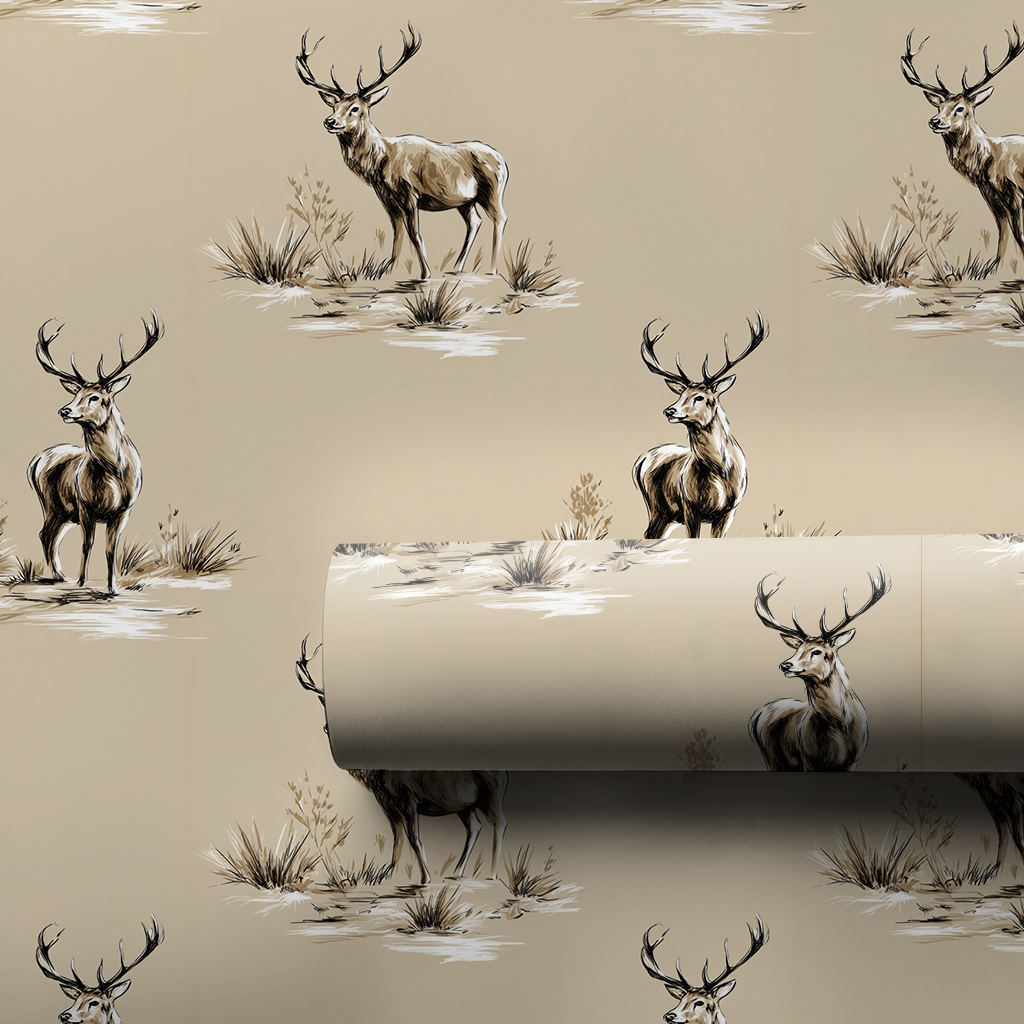 Rustic Woods Deer Wrapping Paper