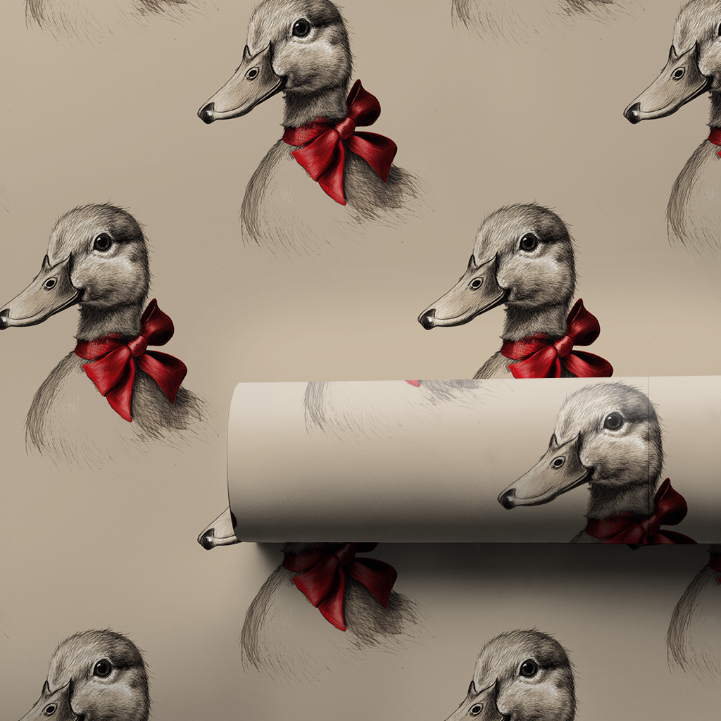 Mallard Bow Wrapping Paper