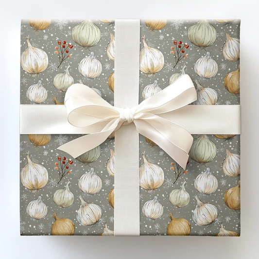 Allium Snow Wrapping Paper