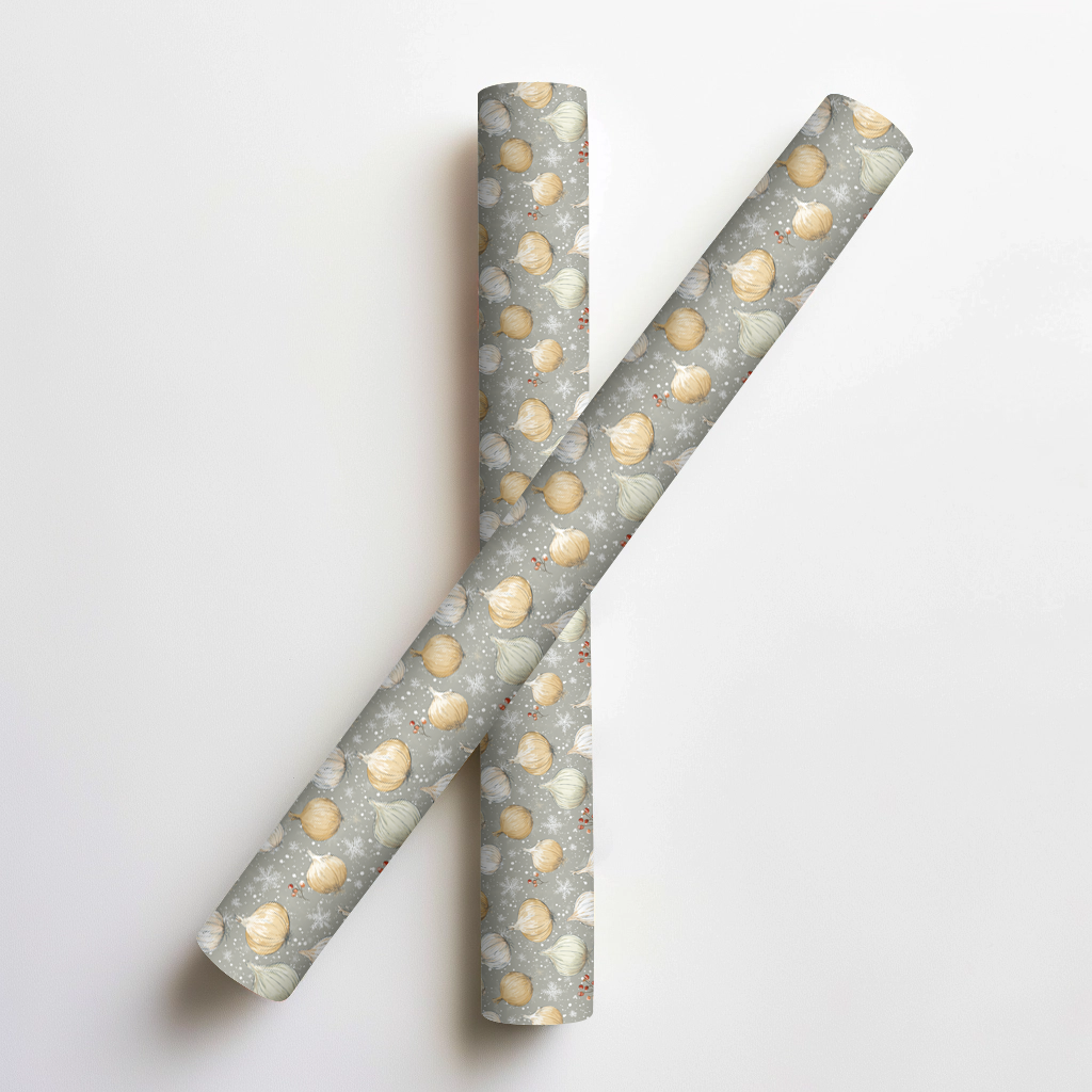 Allium Snow Wrapping Paper