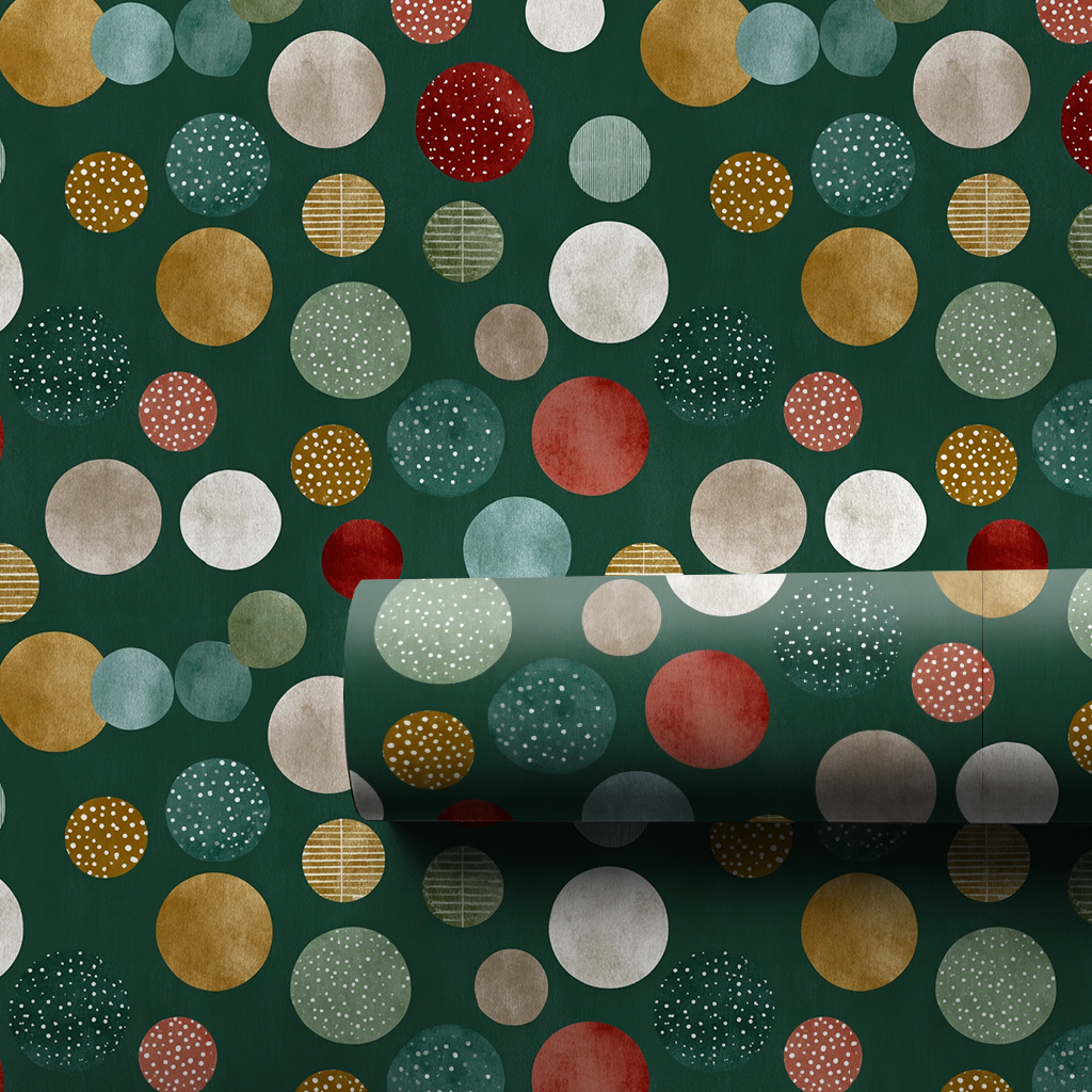 Evergreen Confetti Wrapping Paper