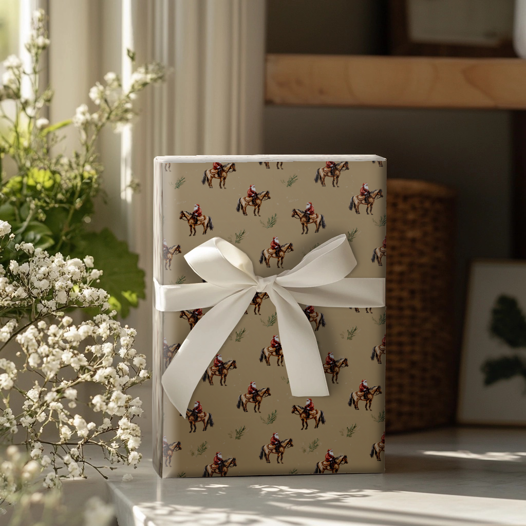 Cowboy Carol Wrapping Paper