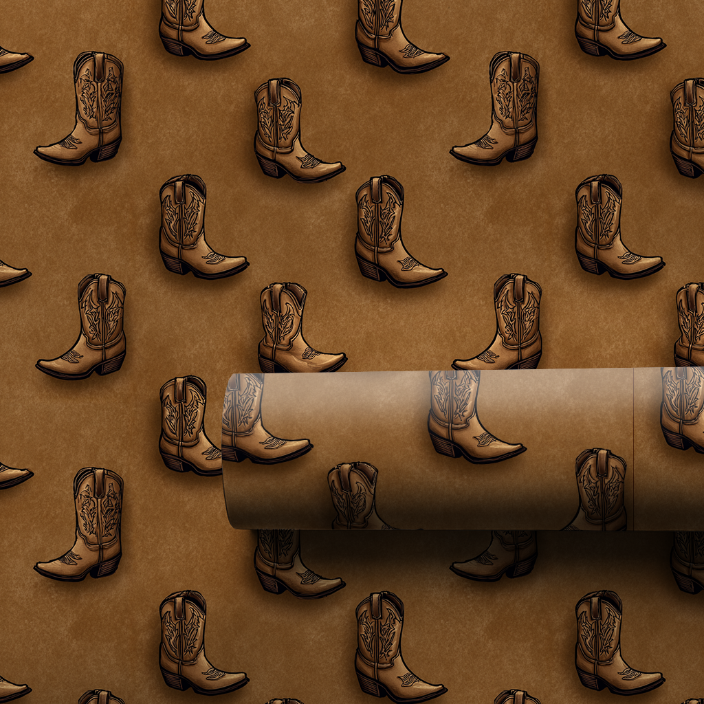 Round Boots Wrapping Paper