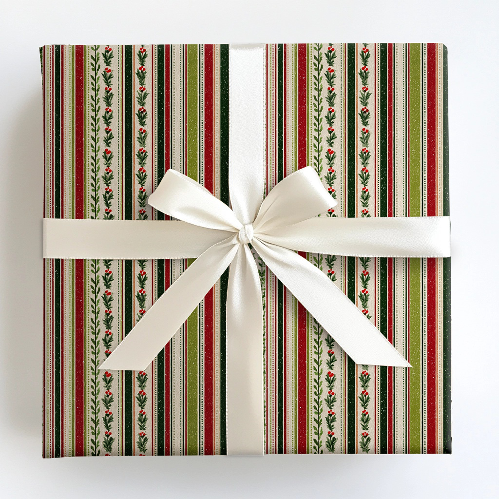Heritage Holly Wrapping Paper